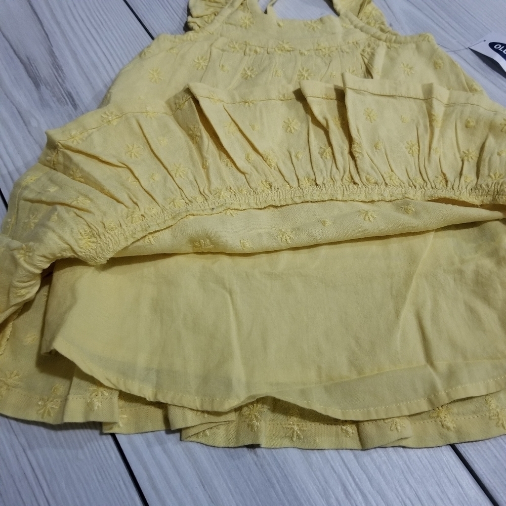 Old Navy Yellow floral flutter sleeve dress Size 6-12 mo NWT - Picture 8 of 13